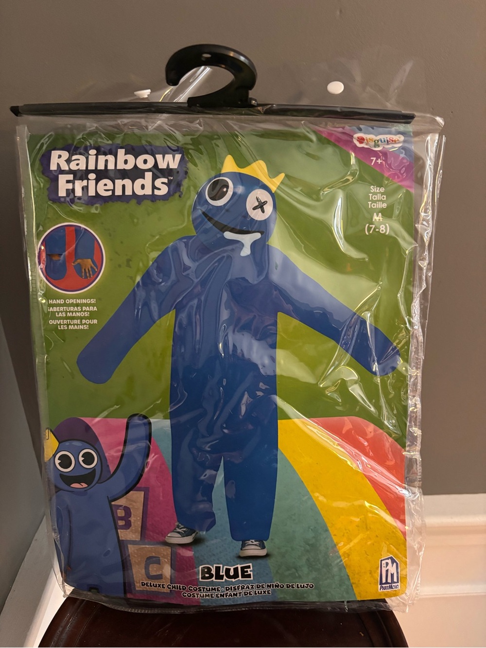 Blue from Rainbow Friends Kids Costume - Blue size 7/8